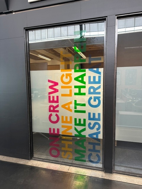 Custom service signage graphics by Refined NZ, featuring professional branding and clear directional elements for commercial spaces