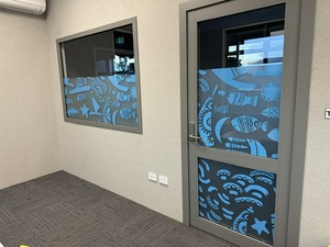 Residential signage graphics tile showing logo and branded design for residential construction specialists